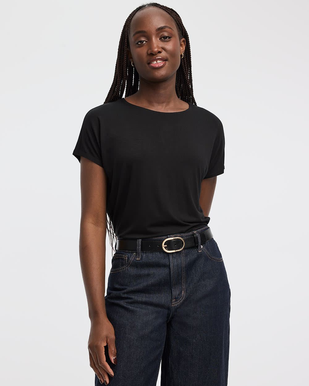 Short-Dolman-Sleeve Boat-Neck T-Shirt | Regular | Reitmans