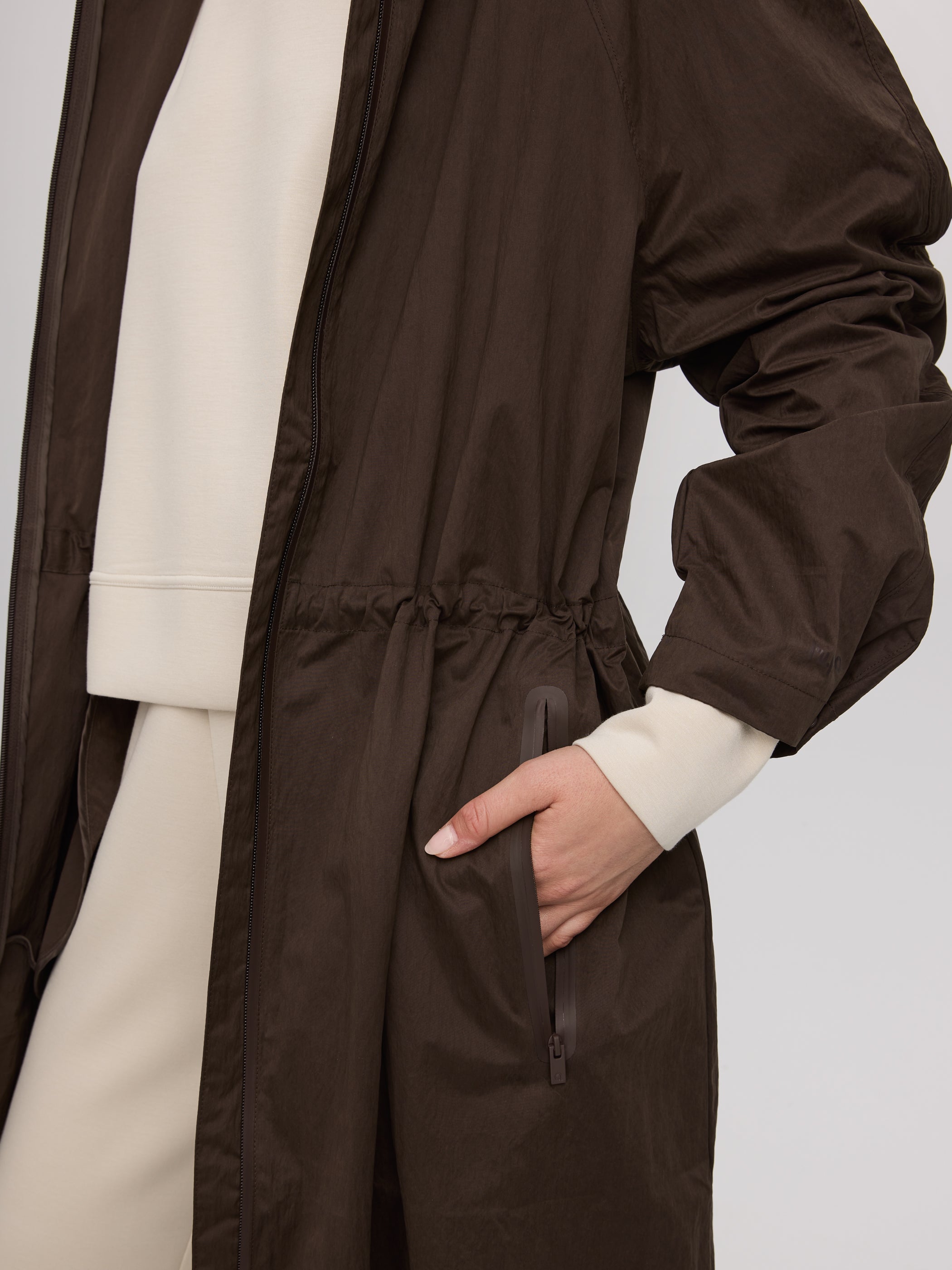 Long Hooded Rain Jacket - Hyba