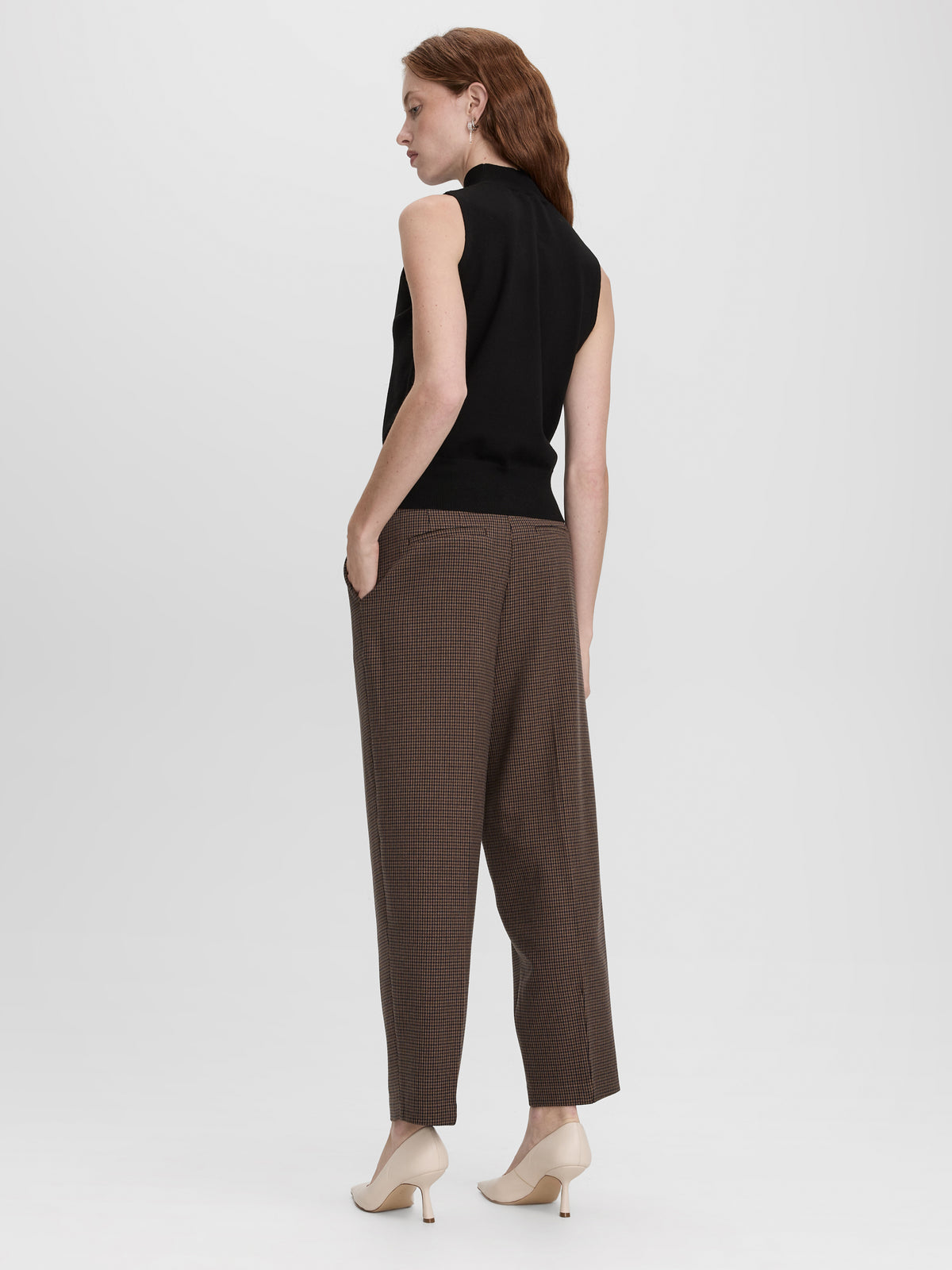 Sleeveless Mock-Neck Sweater