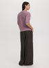 Elbow-Sleeve Crew-Neck Sweater