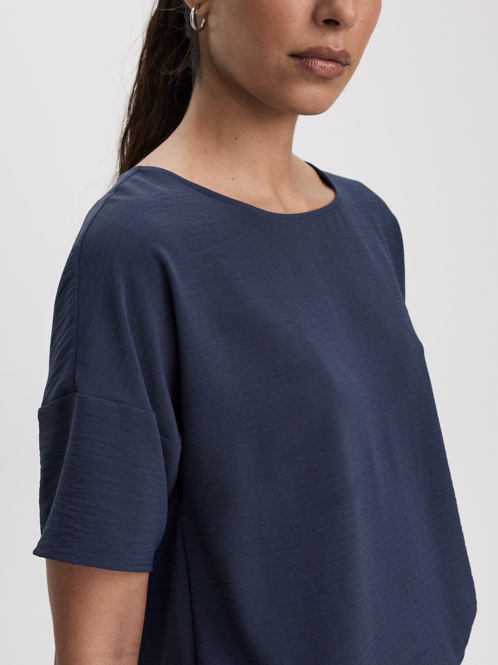Crew-Neck T-Shirt Blouse