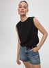 Crew-Neck Tank with Bubble Hem