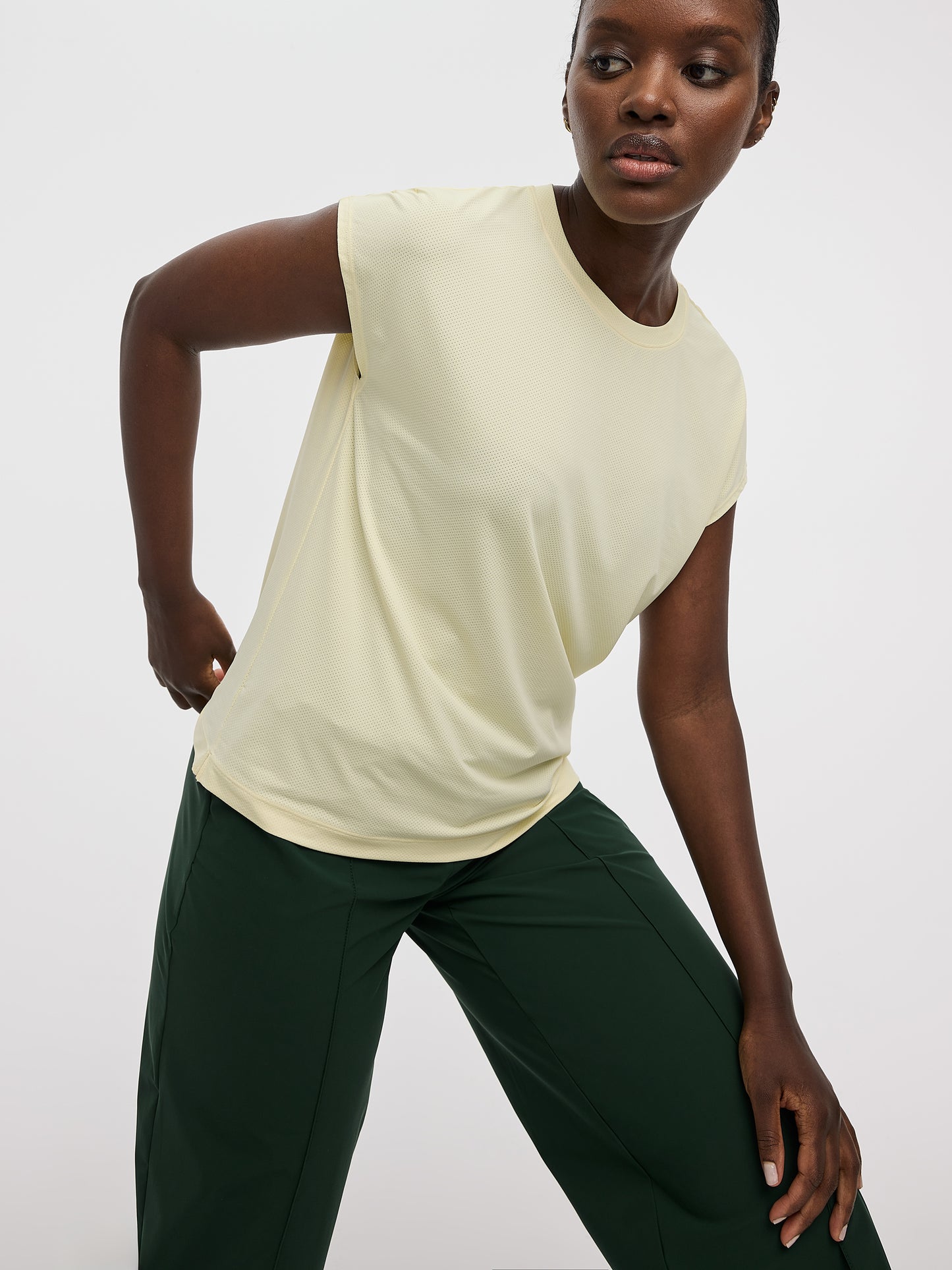 T-shirt à manches très courtes en mesh