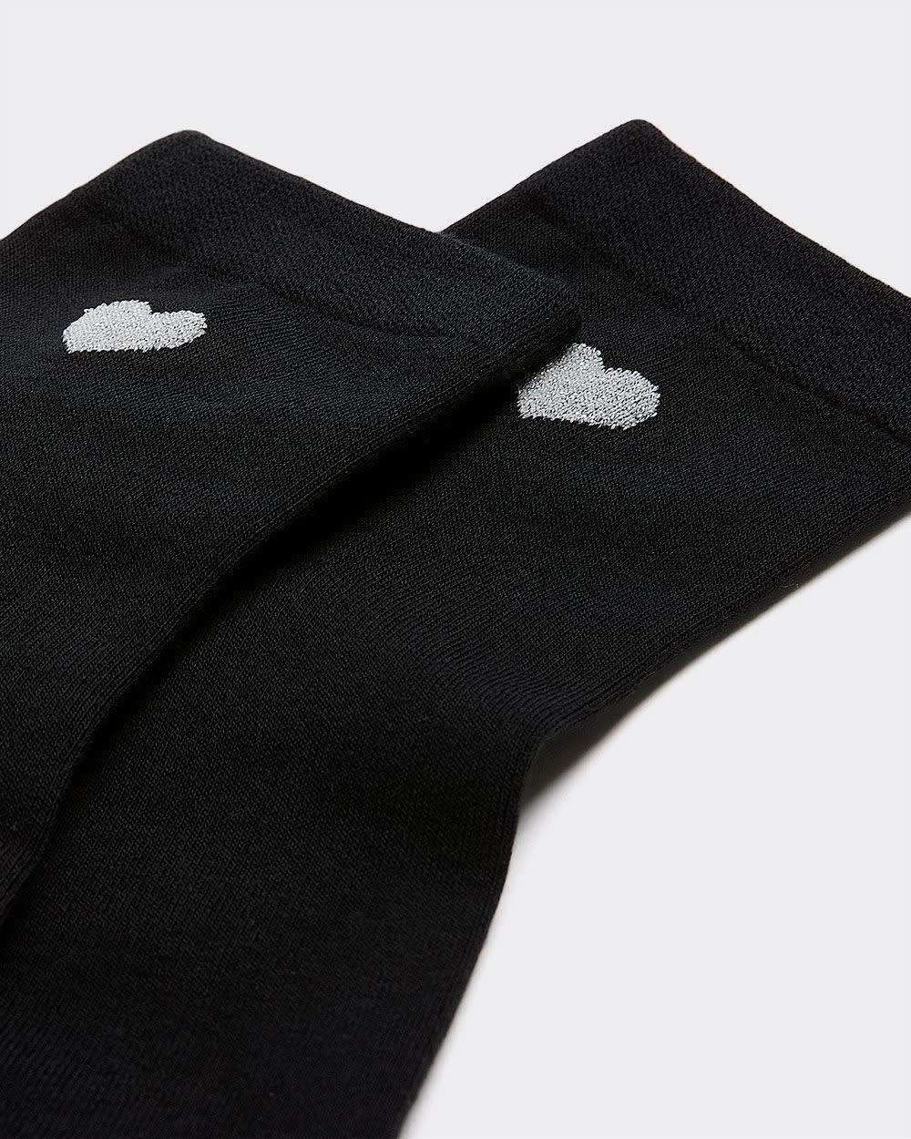 Bas classiques en coton avec coeur