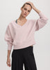 Long-Sleeve V-Neck French Terry Sweatshirt - Hyba