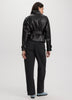Belted Faux Leather Jacket