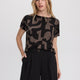Short-Dolman-Sleeve Boat-Neck T-Shirt