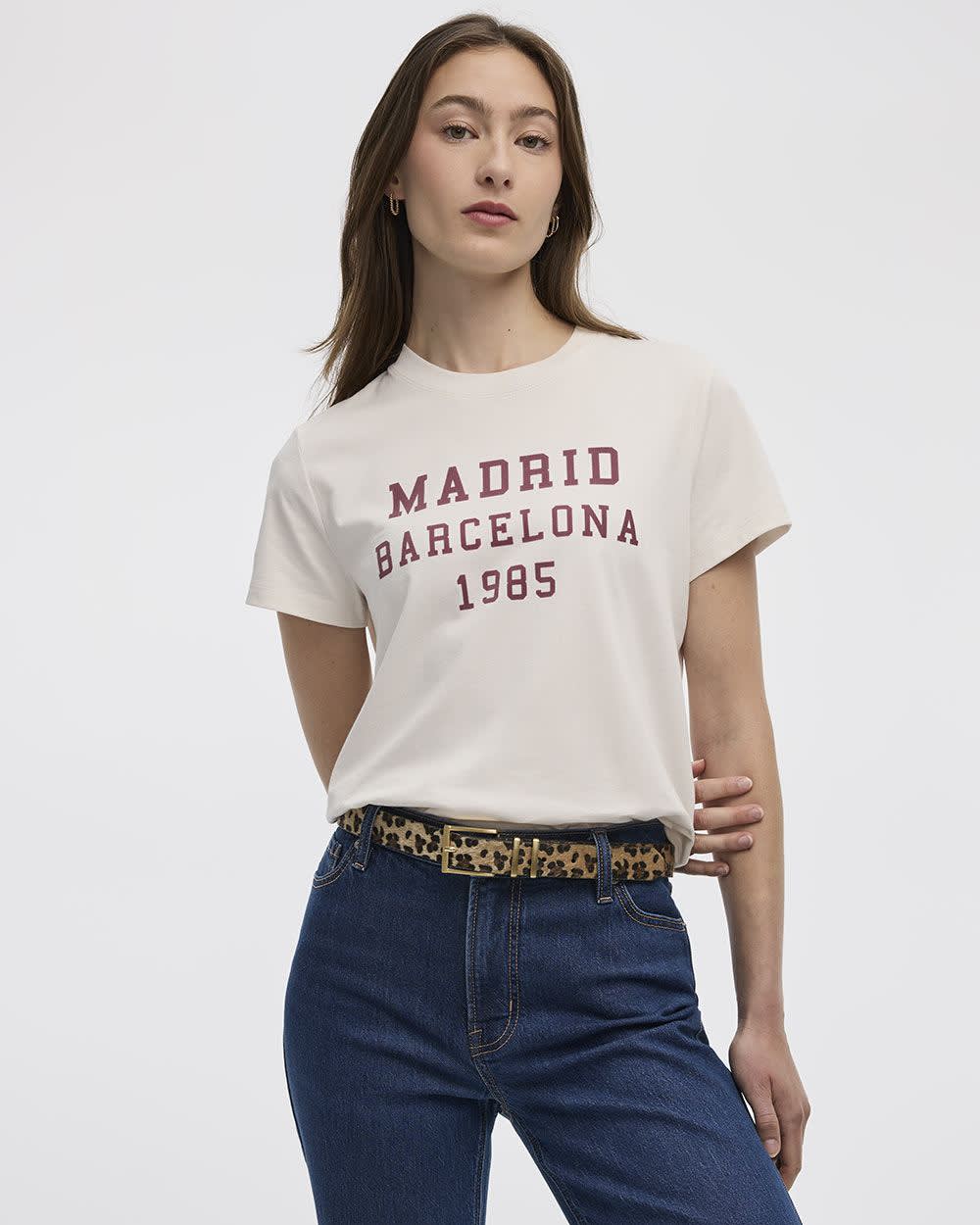 T-shirt graphique à col rond