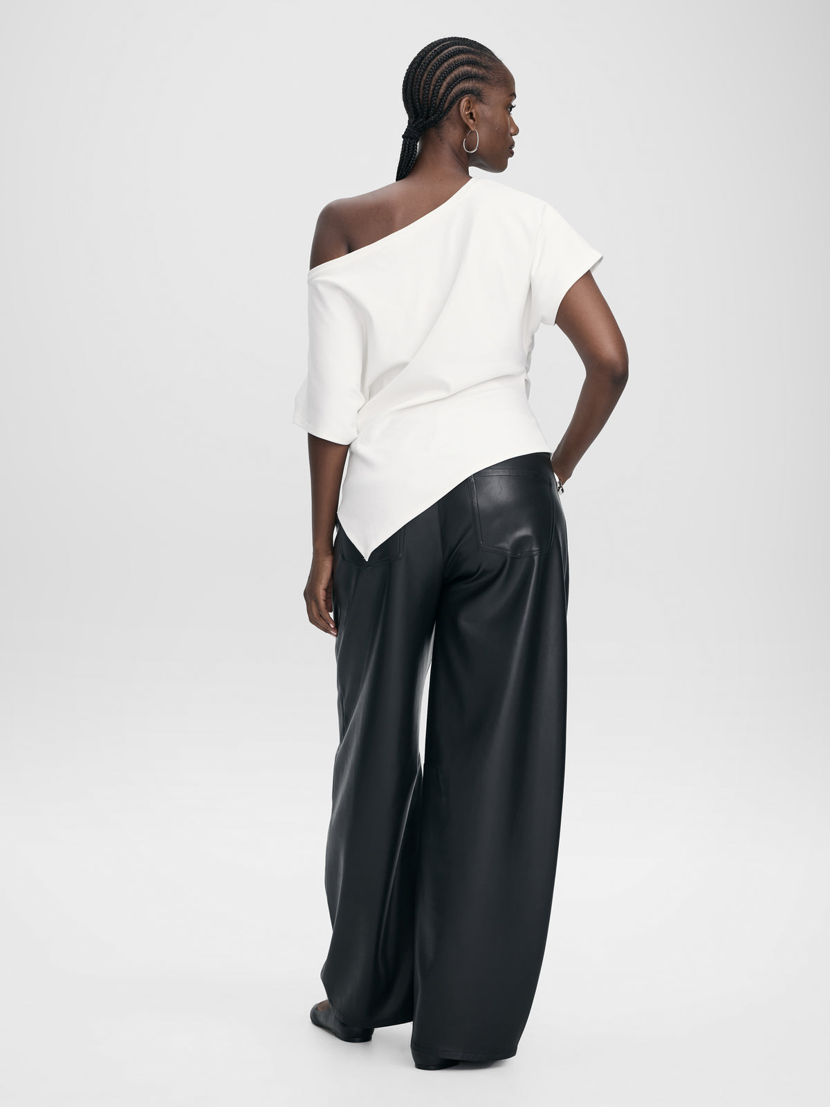 Long-Sleeve Boat-Neck Off-the-Shoulder Top