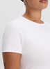 Fitted Crew-Neck Ribbed T-Shirt