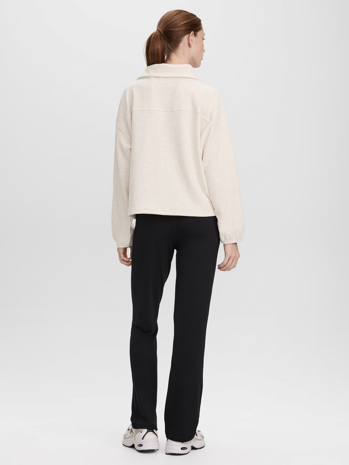 Half-Zip Textured Pullover - Hyba