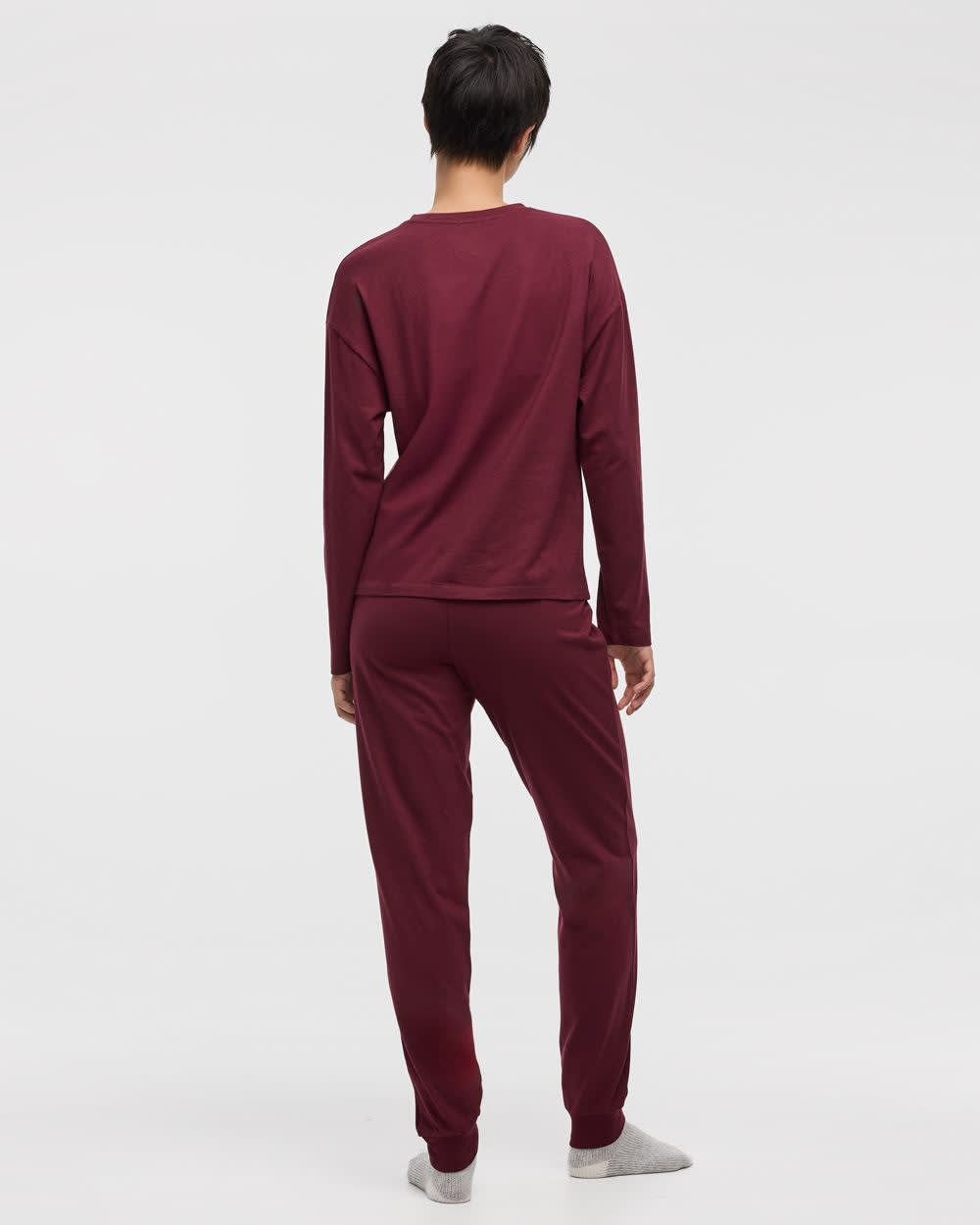 Long-Sleeve Top and Jogger Cotton Pyjama Set
