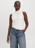 Sleeveless Mock-Neck Sweater