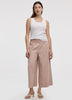Cropped Wide-Leg Linen-Blend Pant