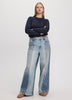 Wide-Leg High-Rise Jean with Elastic Waist - Curvy Fit
