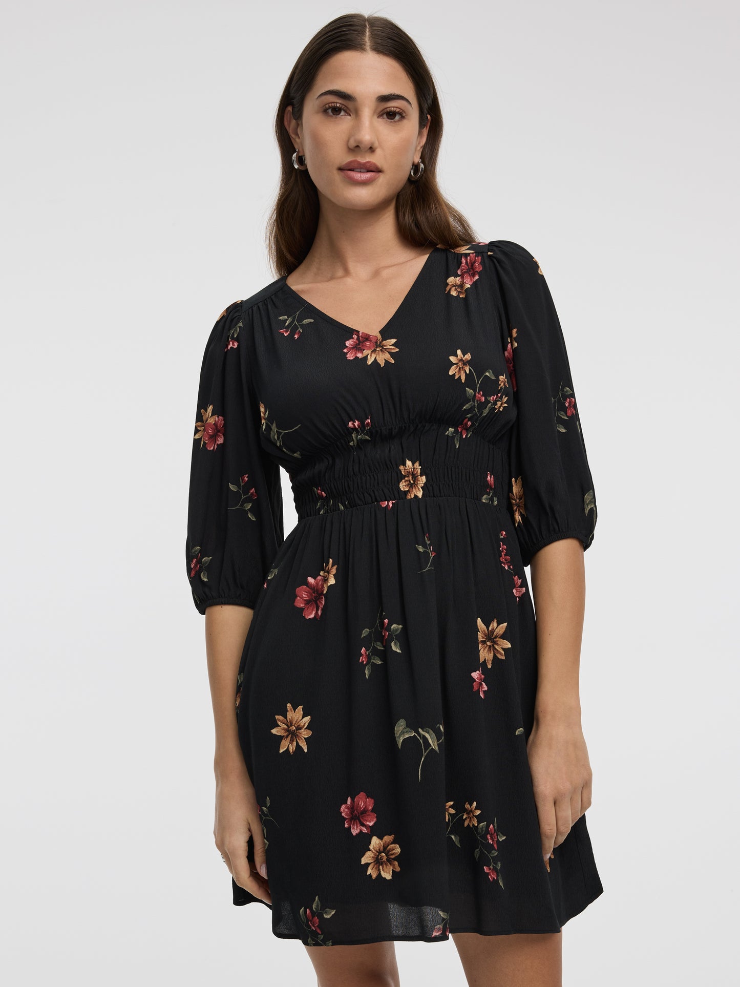 V-Neck Empire-Cut Dress