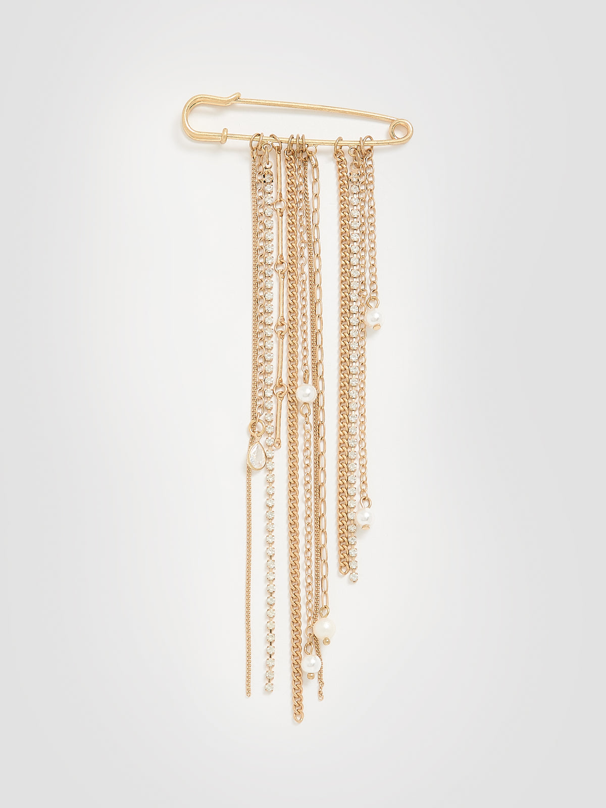 Brooch with Chain Pendants