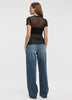 Short-Sleeve Lace Top