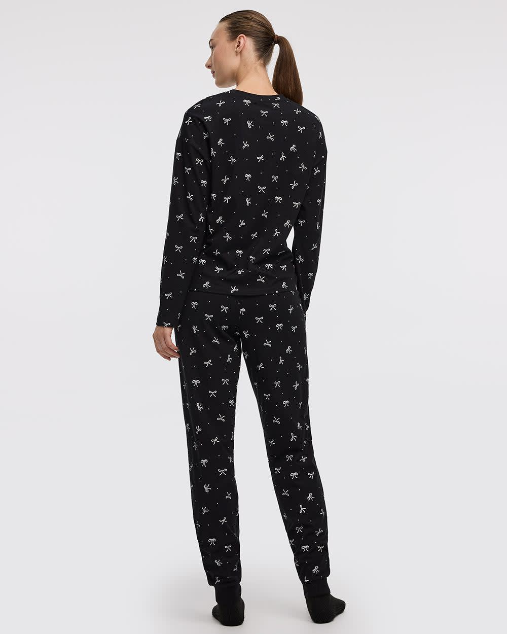 Long-Sleeve Top and Jogger Cotton Pyjama Set