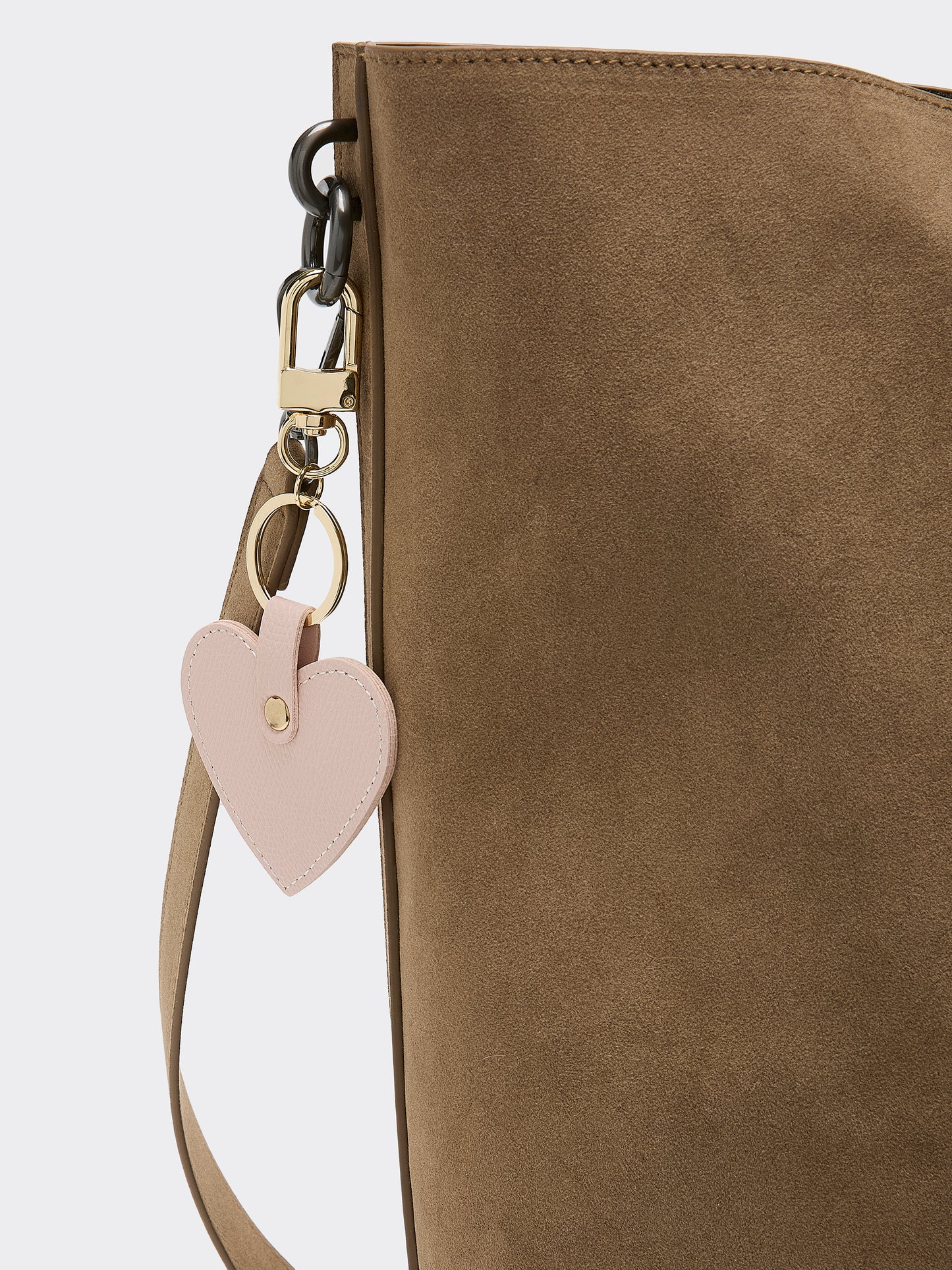 Faux Leather Heart Bag Charm