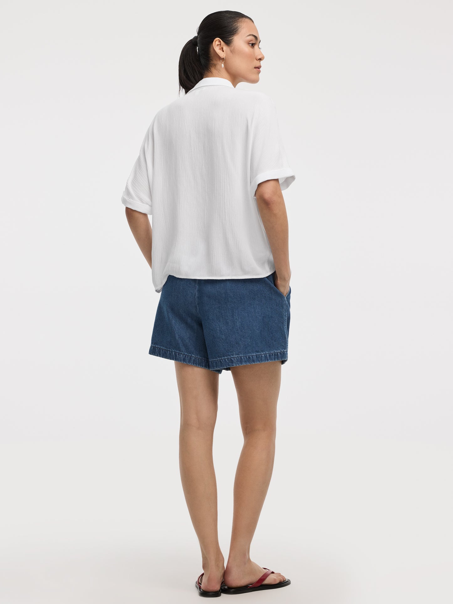 Buttoned-Down Gauze Shirt