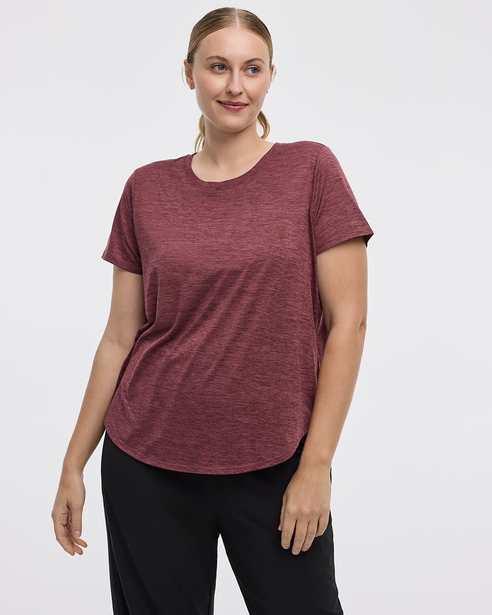 T-shirt à col rond et manches courtes - DRY-LUX (MD) Hyba Essentiels