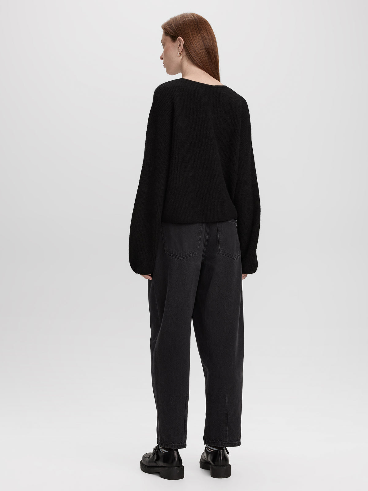 Mohair-Blend V-Neck Cardigan