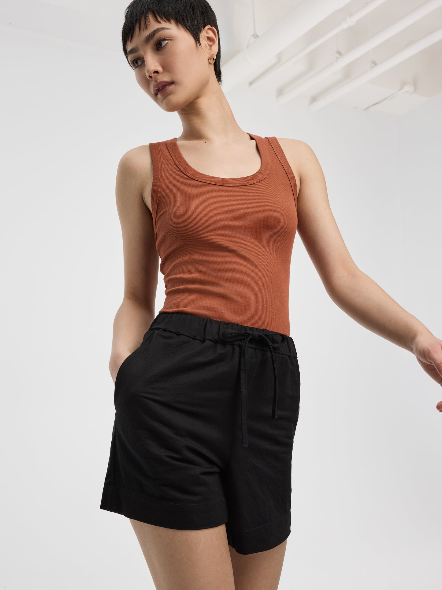 Short à enfiler en tricot 