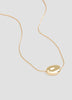 Short Necklace with Stainless Steel Textured Pendant