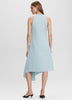 Sleeveless Midi Dress with Draped Waistband