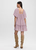 Square-Neck Mini Dress with Bubble Sleeves