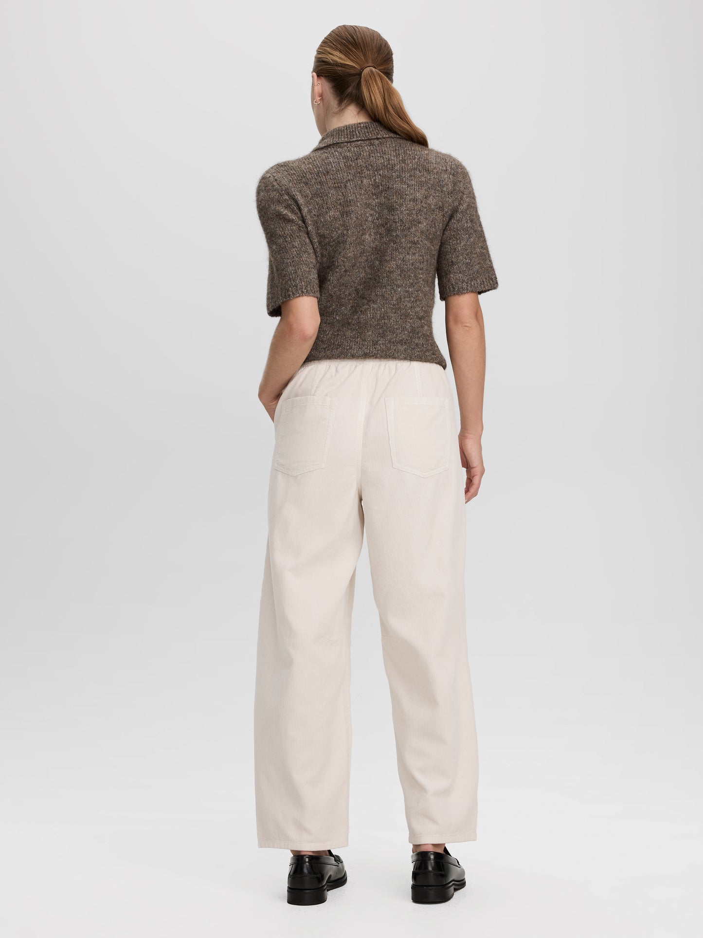 Short-Sleeve Polo Sweater