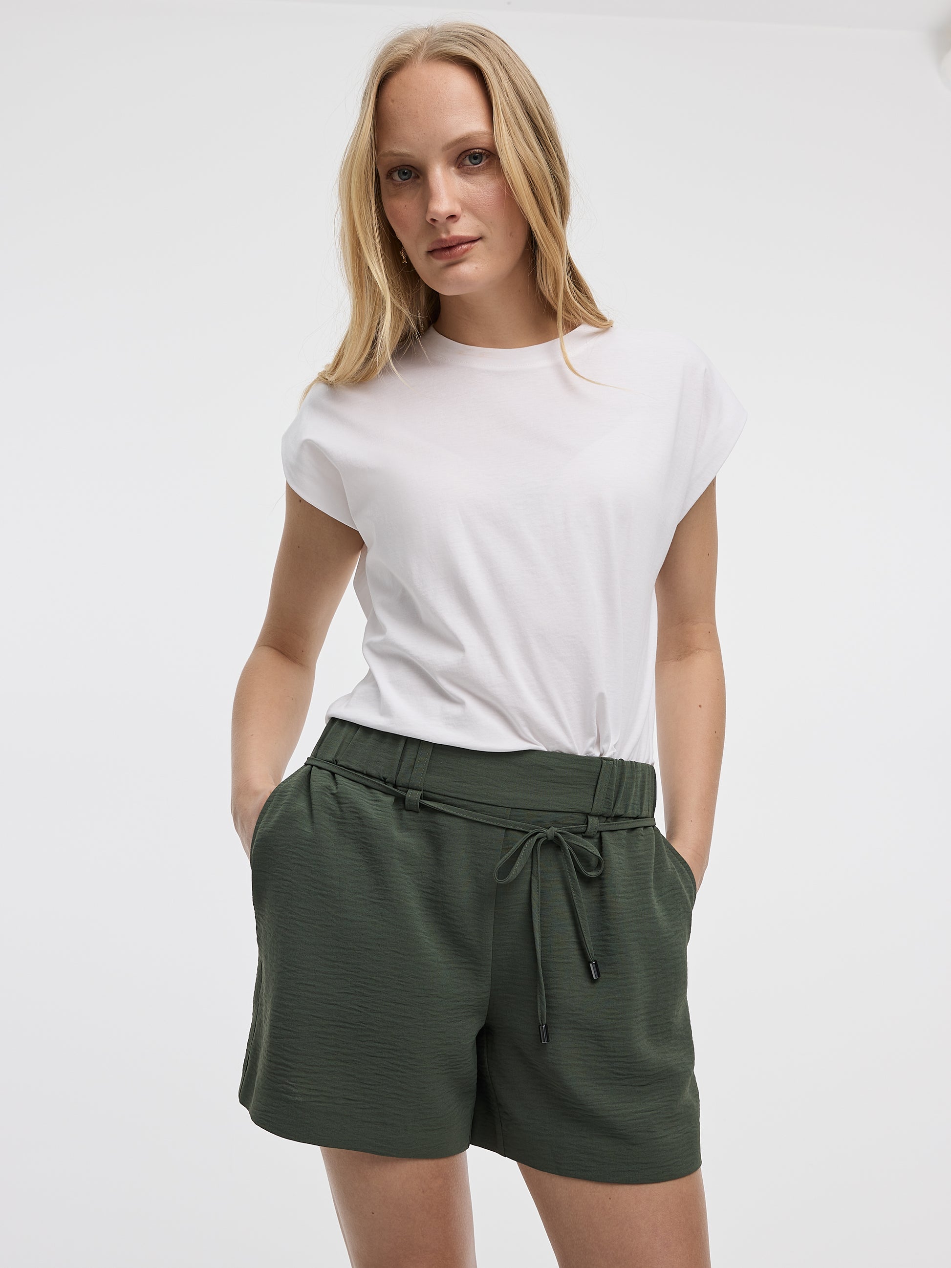 High-Rise Pull-On Shorts