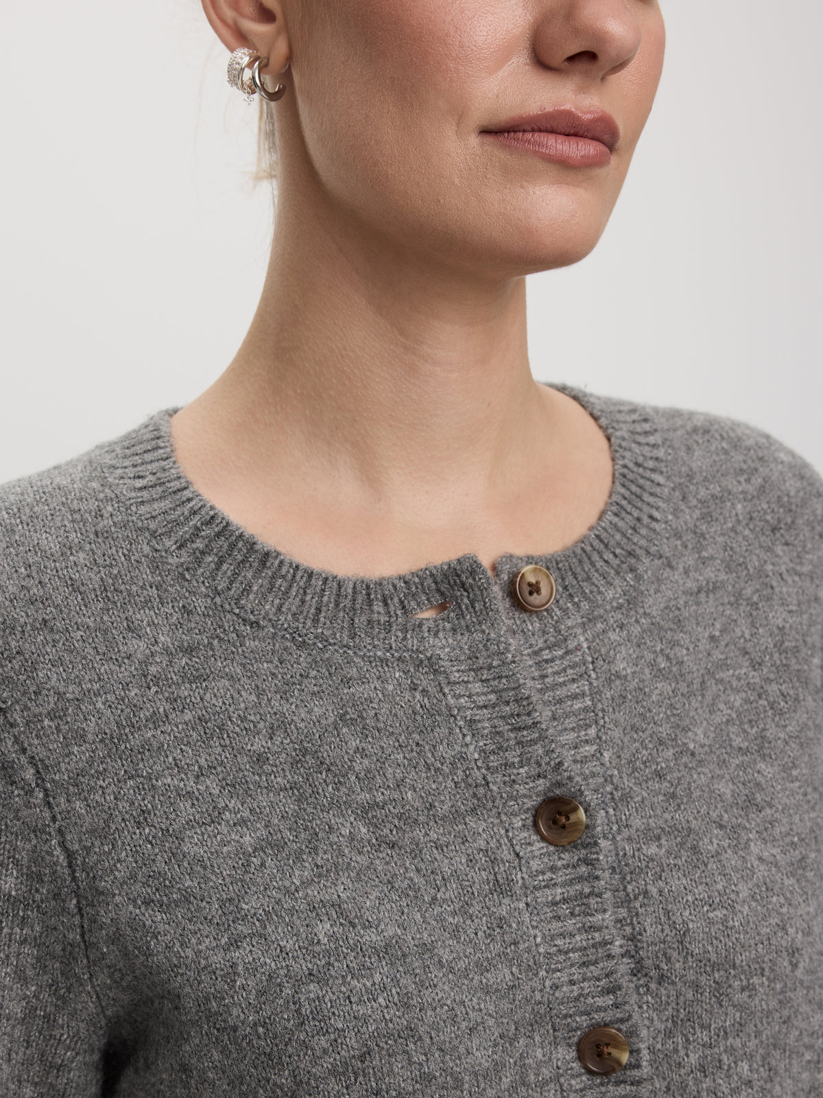 Crew-Neck Cardigan