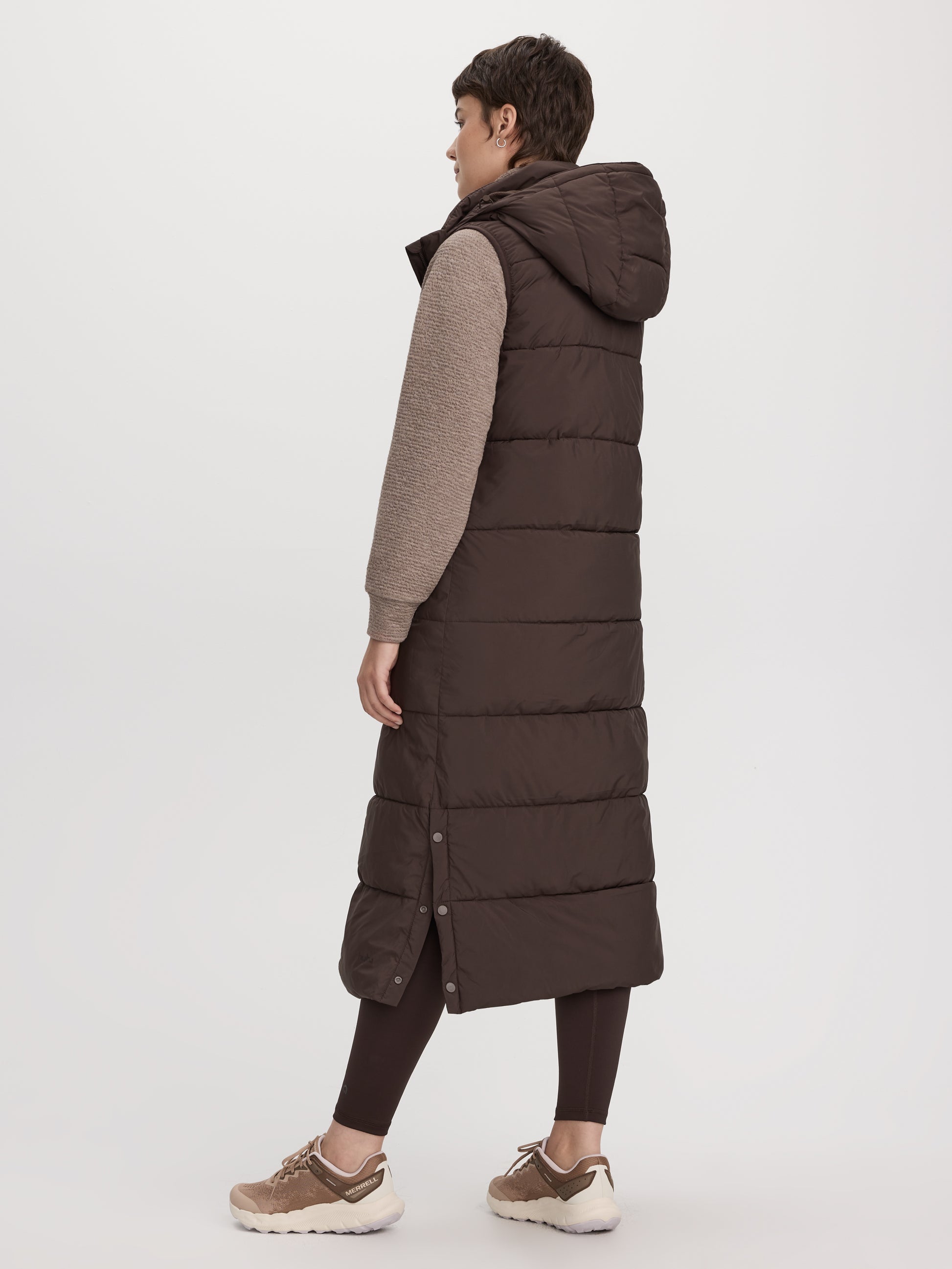 Long Quilted Sleeveless Vest - Hyba
