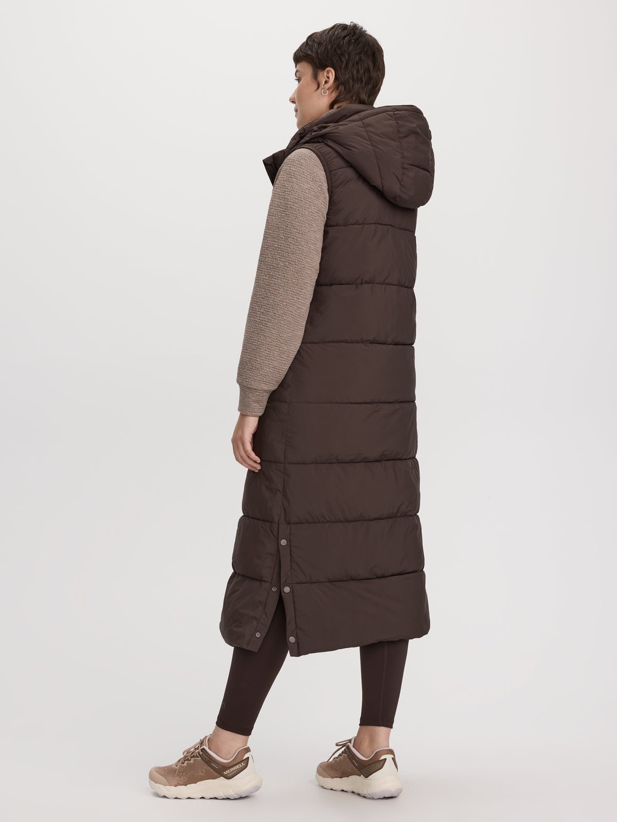 Long Quilted Sleeveless Vest - Hyba