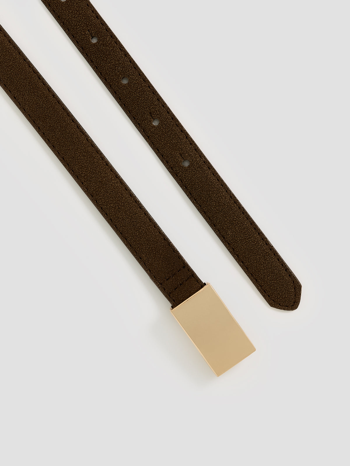 Skinny Faux-Suede Belt