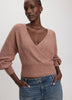Long-Sleeve V-Neck Wrap Sweater