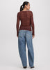 Long-Sleeve Lace Top