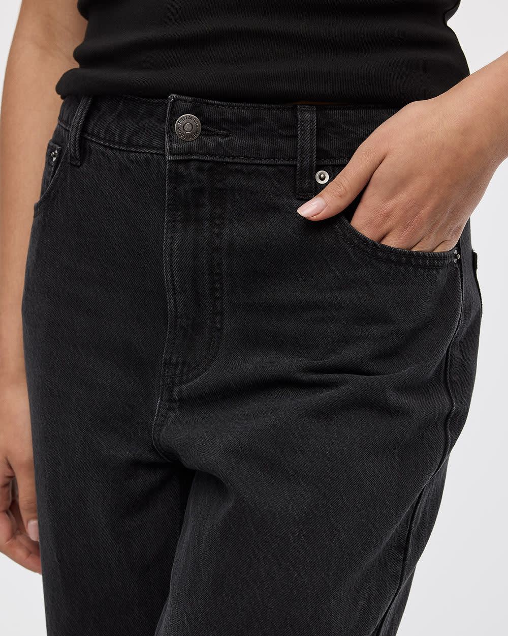High-Rise Barrel Jeans