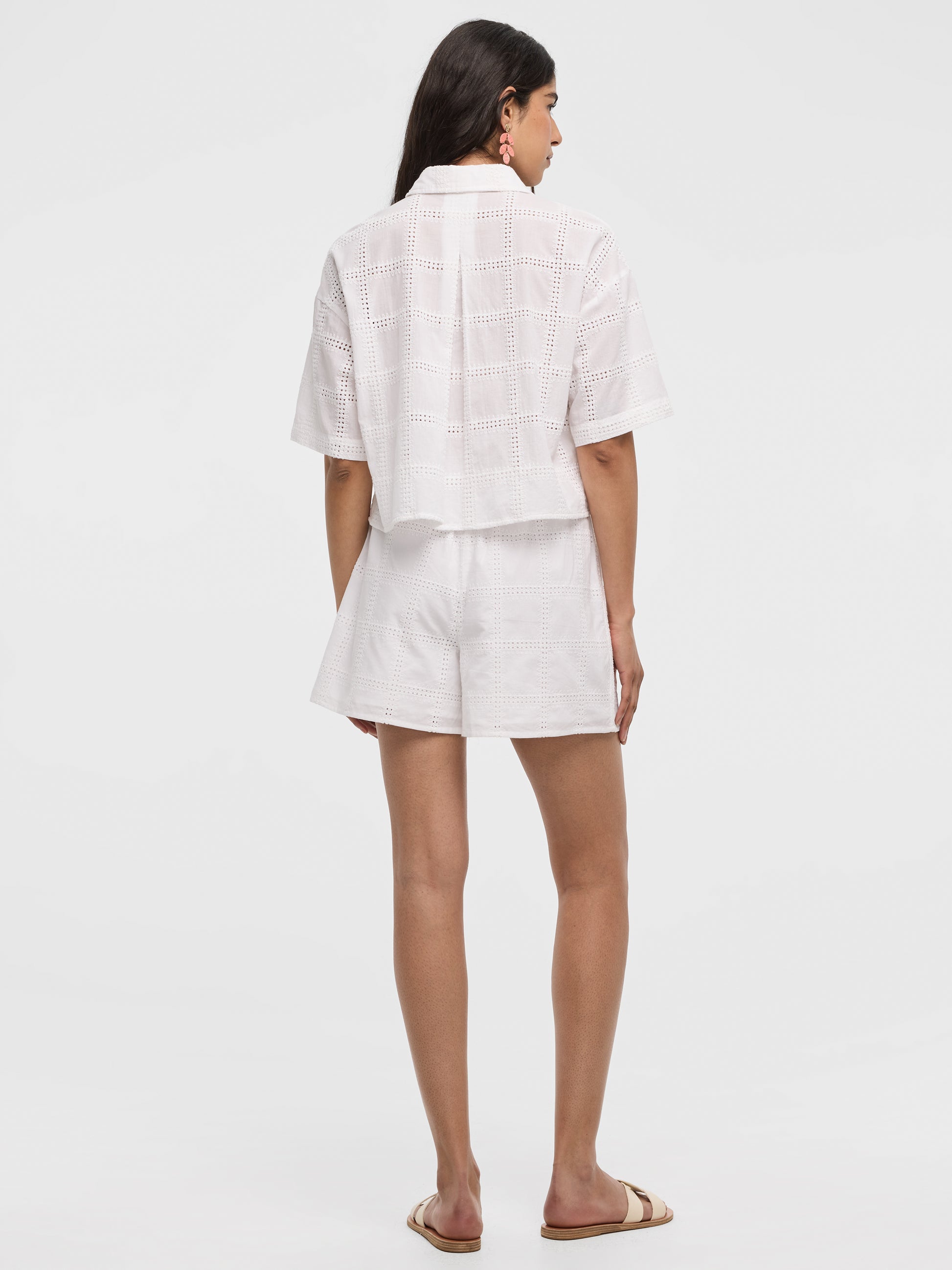 Short-Sleeve Shirt with Embroideries