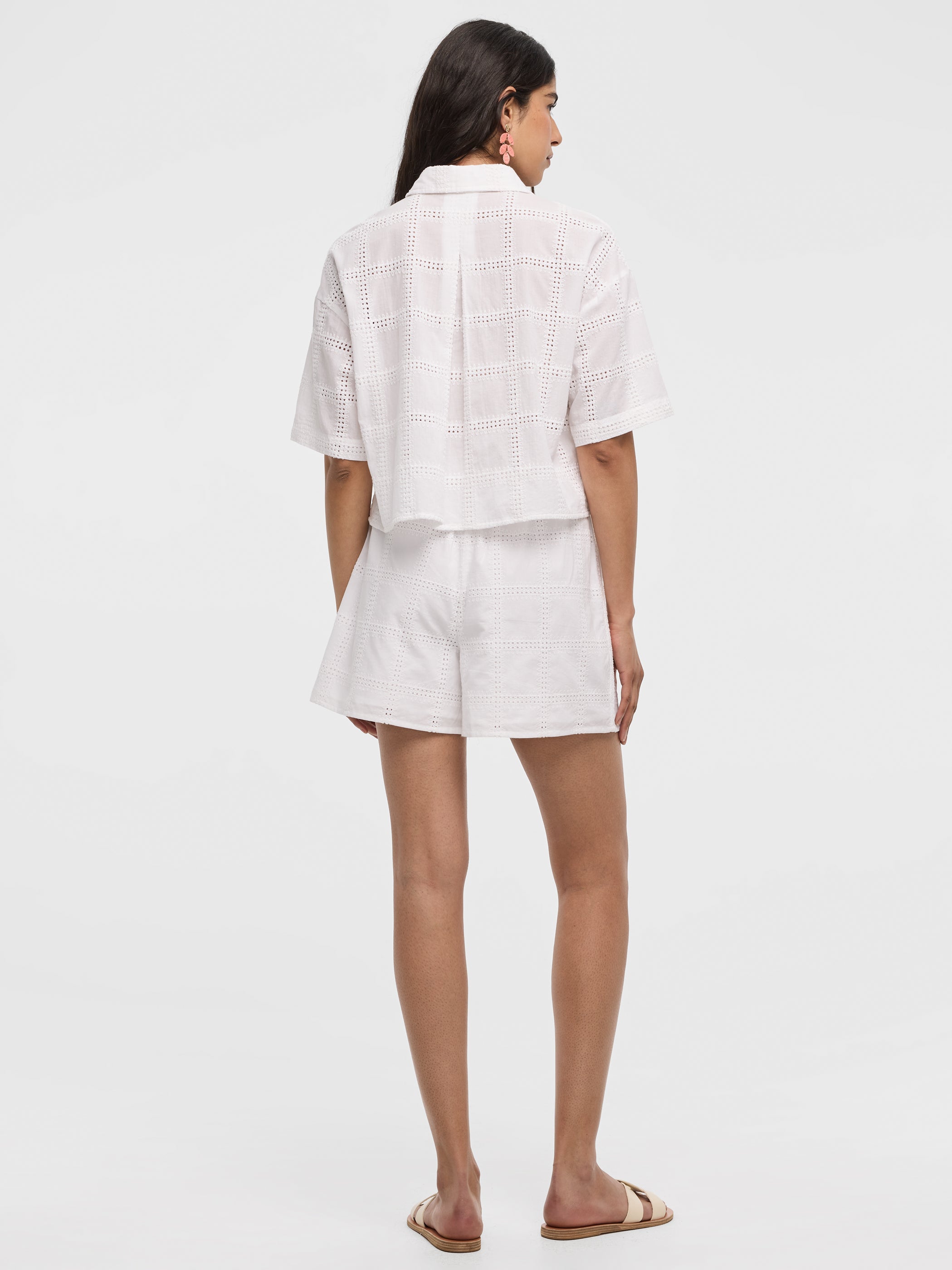 Short-Sleeve Shirt with Embroideries