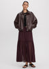Pleated-Chiffon Maxi Skirt