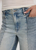 Wide-Leg High-Rise Jean with Elastic Waist