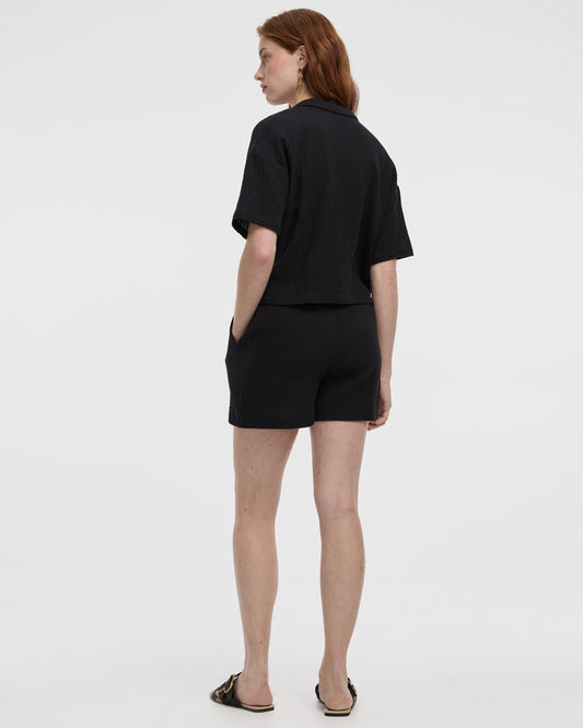Waffled Short-Sleeve Shirt