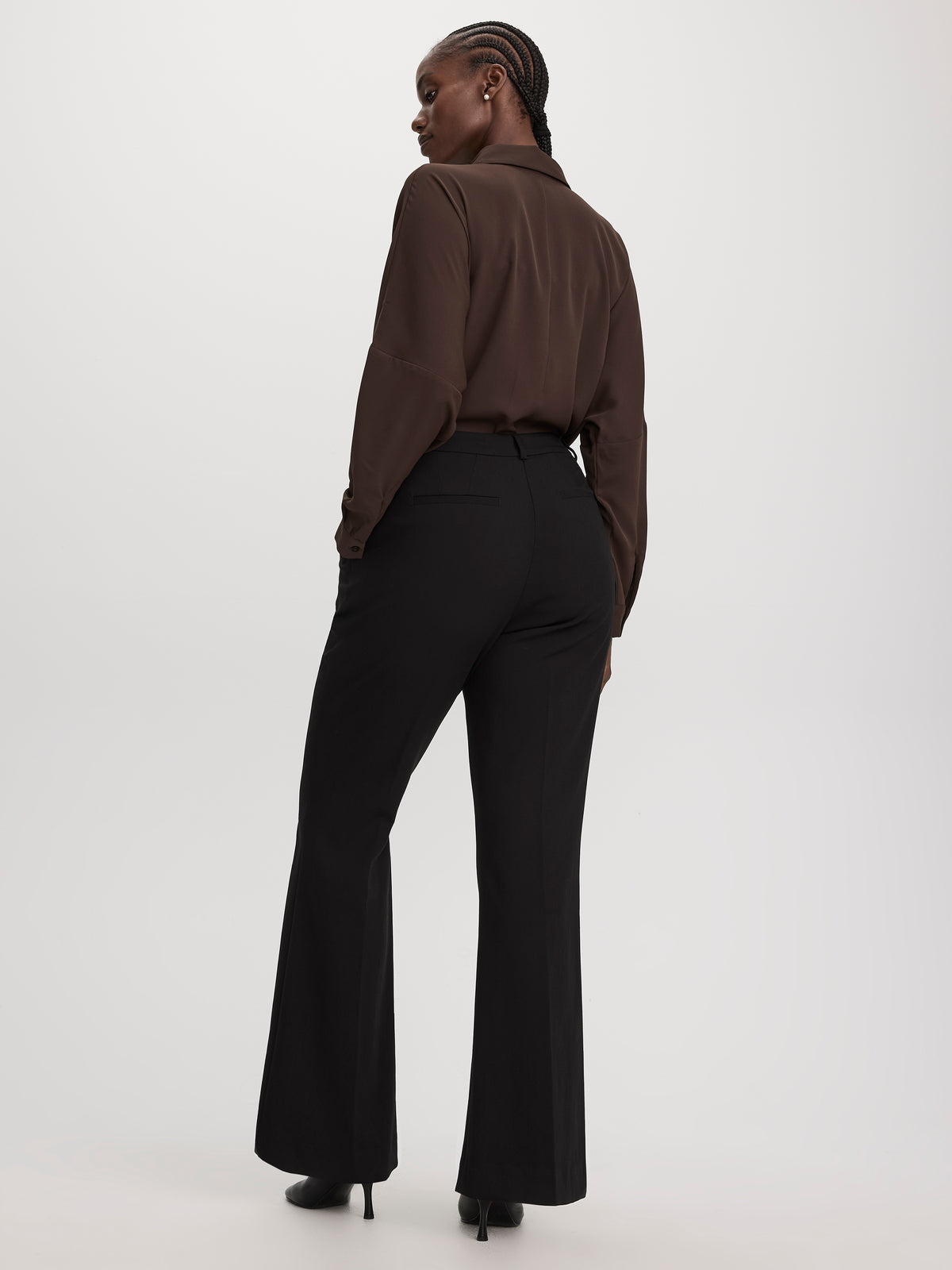 High-Rise Flare-Leg Pants - Curvy Fit