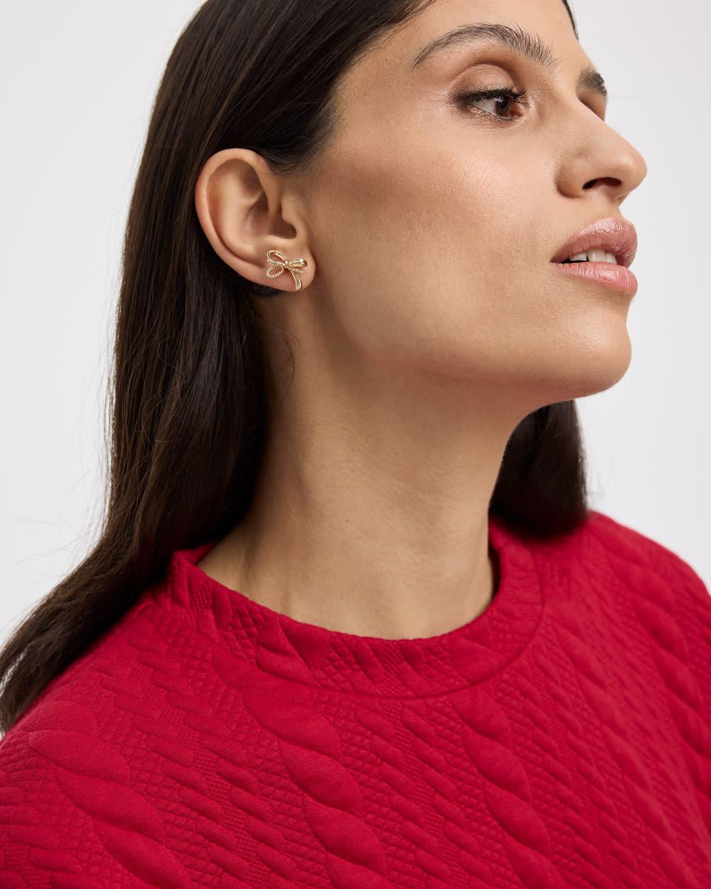 Small Delicate Bow Earrings