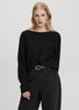 Long-Sleeve Boat-Neck Sweater with Lace Insert