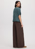 Cashmere-Blend Short-Sleeve Crew-Neck Loose Sweater