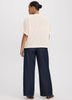 Short-Sleeve Crew-Neck T-Shirt with Pointelle Stitches